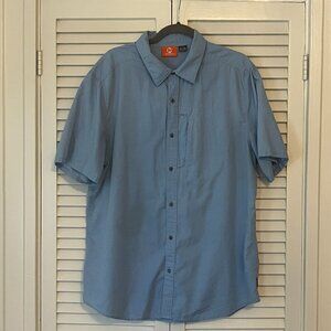 Merrell buttondown shirt blue men XL short sleeve